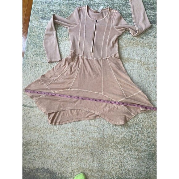 Daily Practice Anthropologie Sz M Play it Cool Sporty Tan Sporty Ribbed Dress - Picture 5 of 10